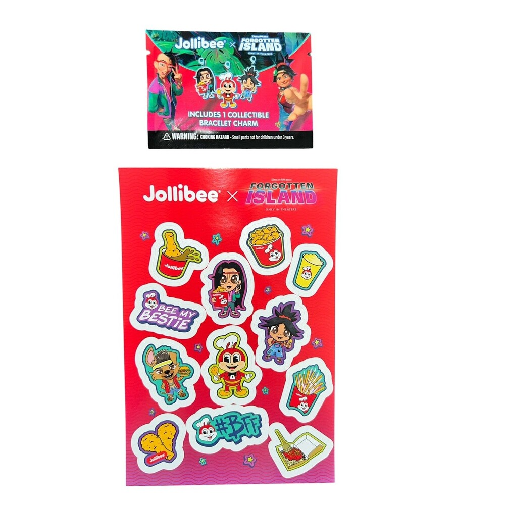 Jollibee × Forgotten Island Limited Edition Charm & Sticker Sheet